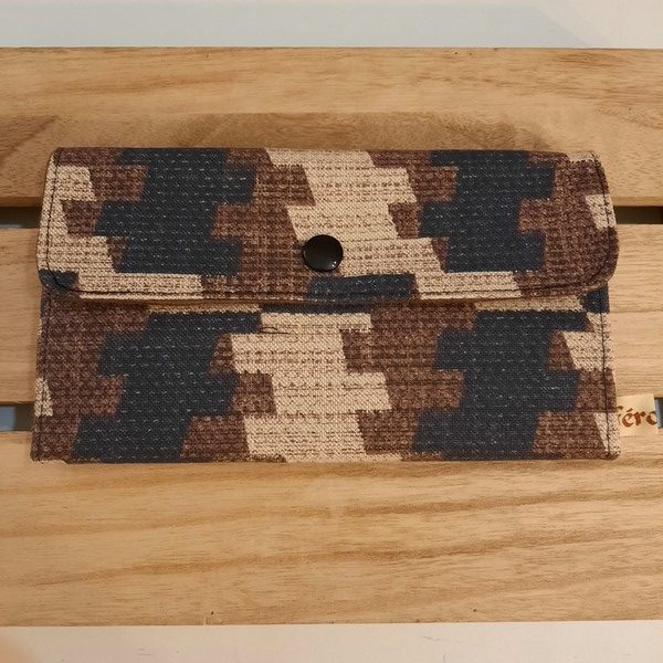 Portefeuille marron, noir  et beige – Image 3