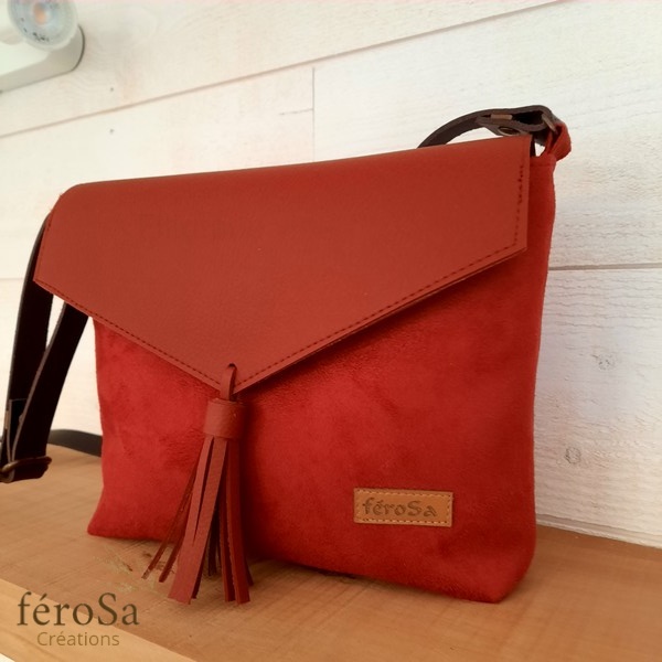 sac avec rabat triangle rouge - Frais de port inclus – Image 2