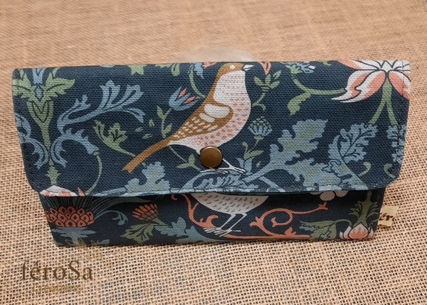 Portefeuille femme - tissus oiseaux - frais de port inclus