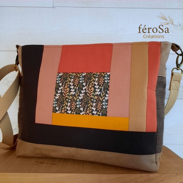 Sac bandoulière recto-verso - Frais de port inclus