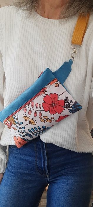 Sac banane bleu turquoise - Frais de port inclus