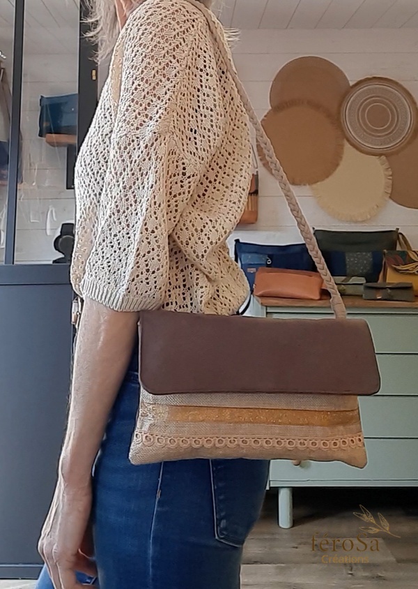 Pochette bohème beige - Frais de port inclus – Image 3
