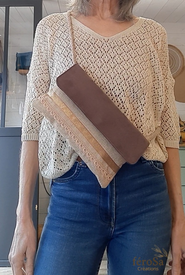 Pochette bohème beige - Frais de port inclus – Image 4