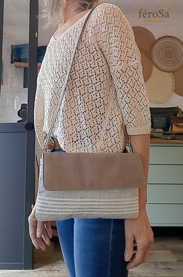 Pochette bohème beige - Frais de port inclus – Image 3