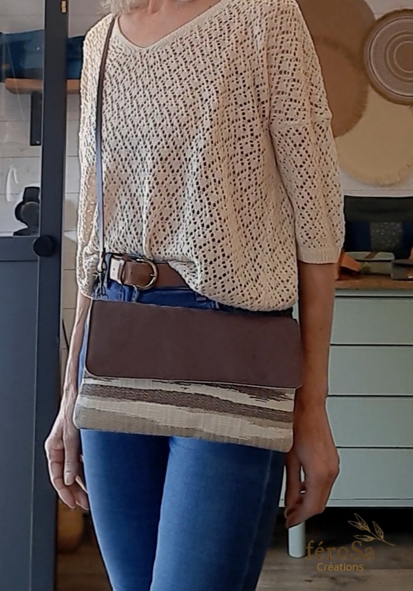 Pochette bohème marron - Frais de port inclus – Image 4