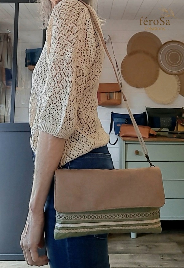 Pochette bohème verte - Frais de port inclus – Image 4