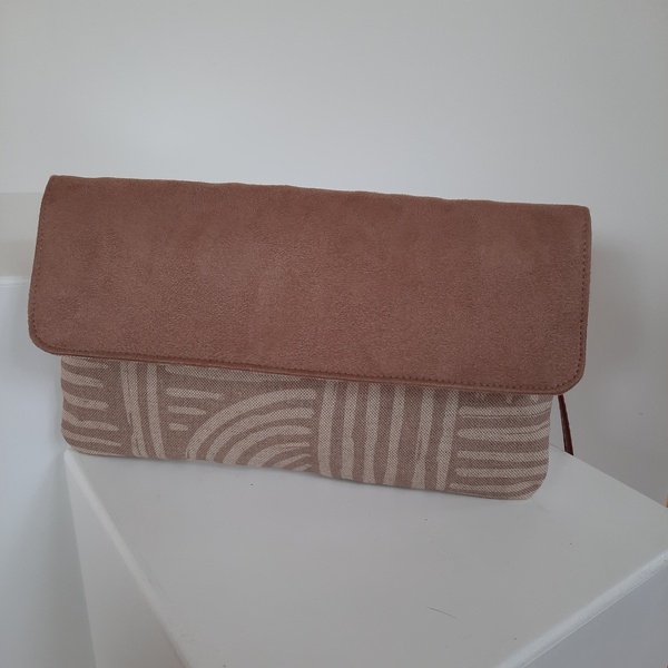 Pochette bohème beige - Frais de port inclus