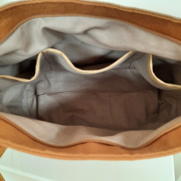 Sac bandoulière beige et marron – Image 5