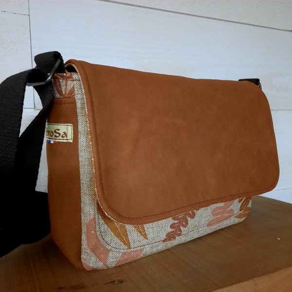 Sac bandoulière ''Aurore'' en cuir