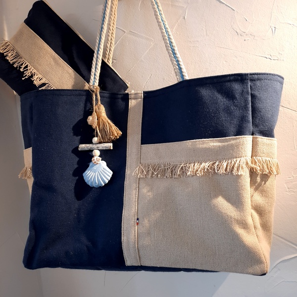 Sac cabas bleu marine