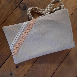 Pochette téléphone beige