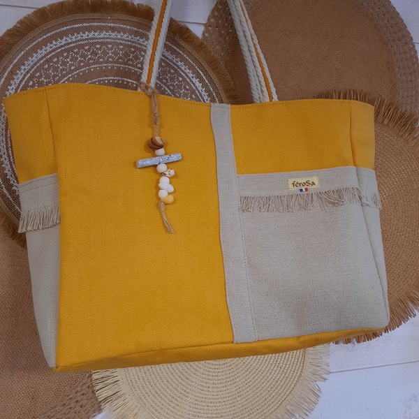 Sac cabas estival jaune
