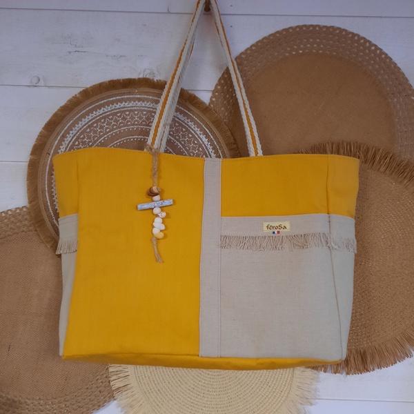 Sac cabas estival jaune – Image 2