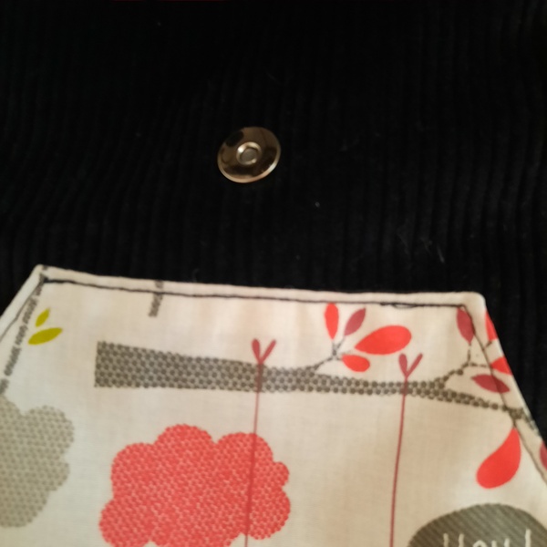 Sac à dos enfant en velours noir - Panda sur sa branche – Image 3