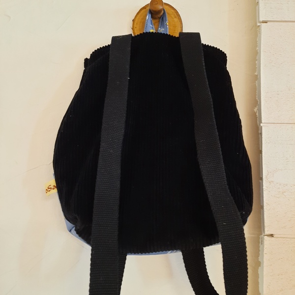 Sac à dos enfant en velours noir - Petit panda – Image 4