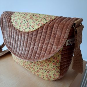 Sac à main fleuri jaune