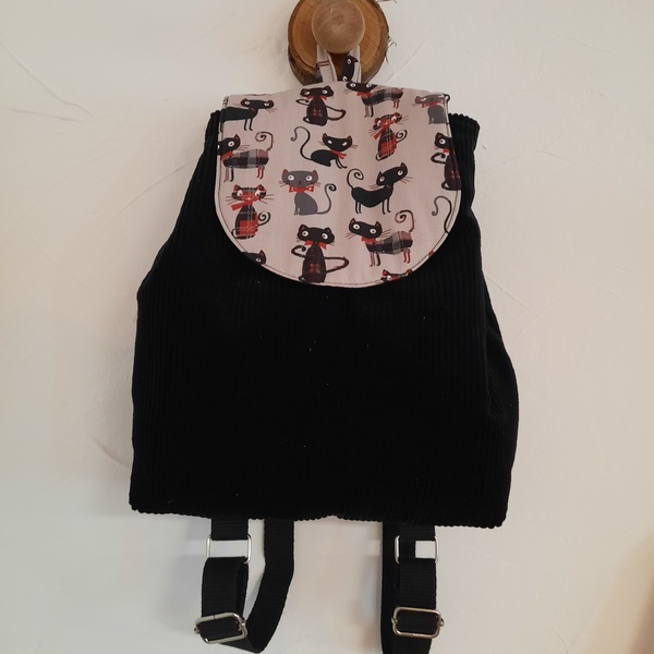 Sac à dos enfant velours noir