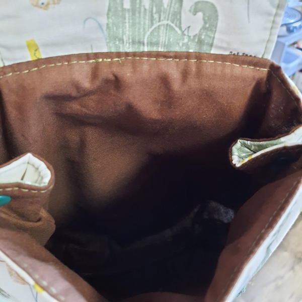 Sac à dos enfant en velours vert kaki – Image 5