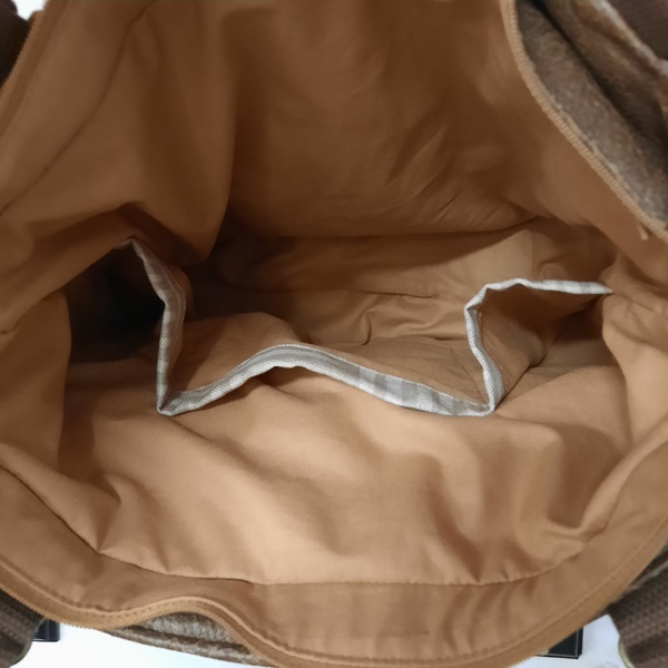 Sac cabas marron et velours ocre – Image 5