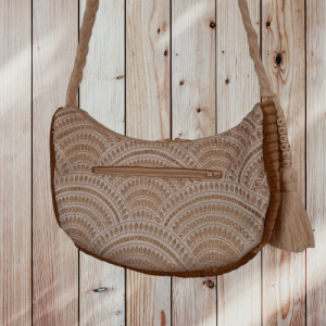 Sac demi lune écru