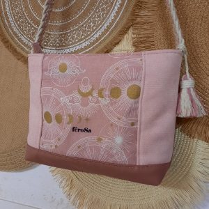 Sac bandoulière rose poudré